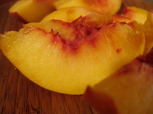 sliced peach